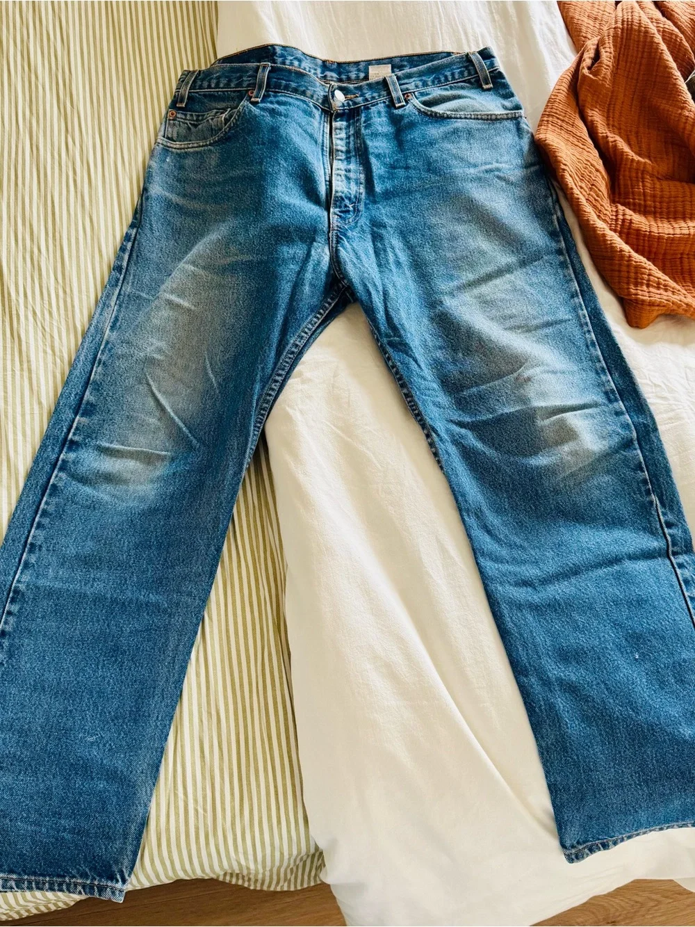 Levi's Men's Straight-Leg Jeans in Light Blue Denim